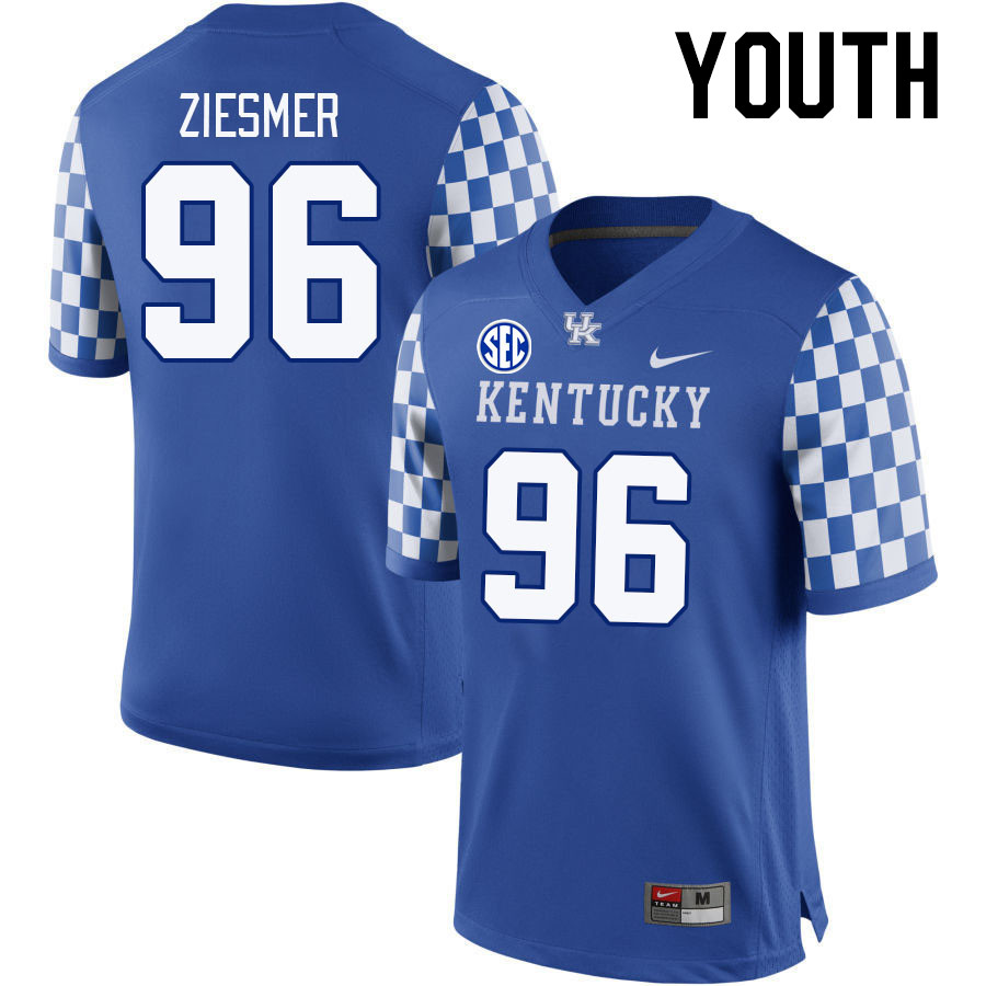 Youth #96 Tommy Ziesmer Kentucky Wildcats 2023 College Football Jerseys Stitched-Royal